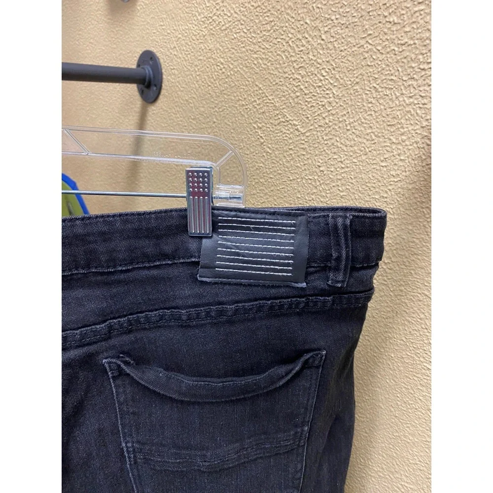 Serenede Mens Black Slim Fit Denim Jeans Size 44 Stretch Cotton Blend